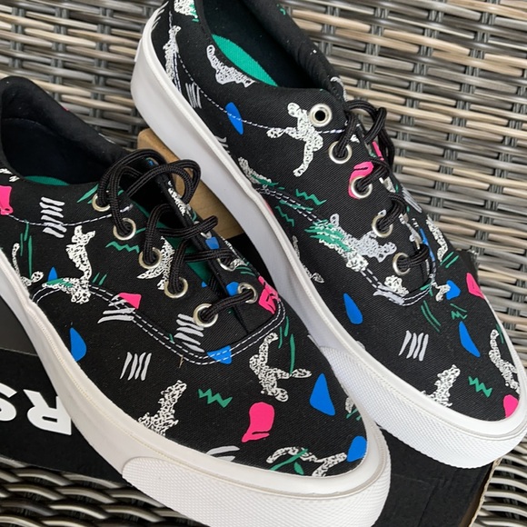 Converse Skid Grip CVO OX Archive Print - Black/Court Green/White MEN`S - Picture 7 of 16